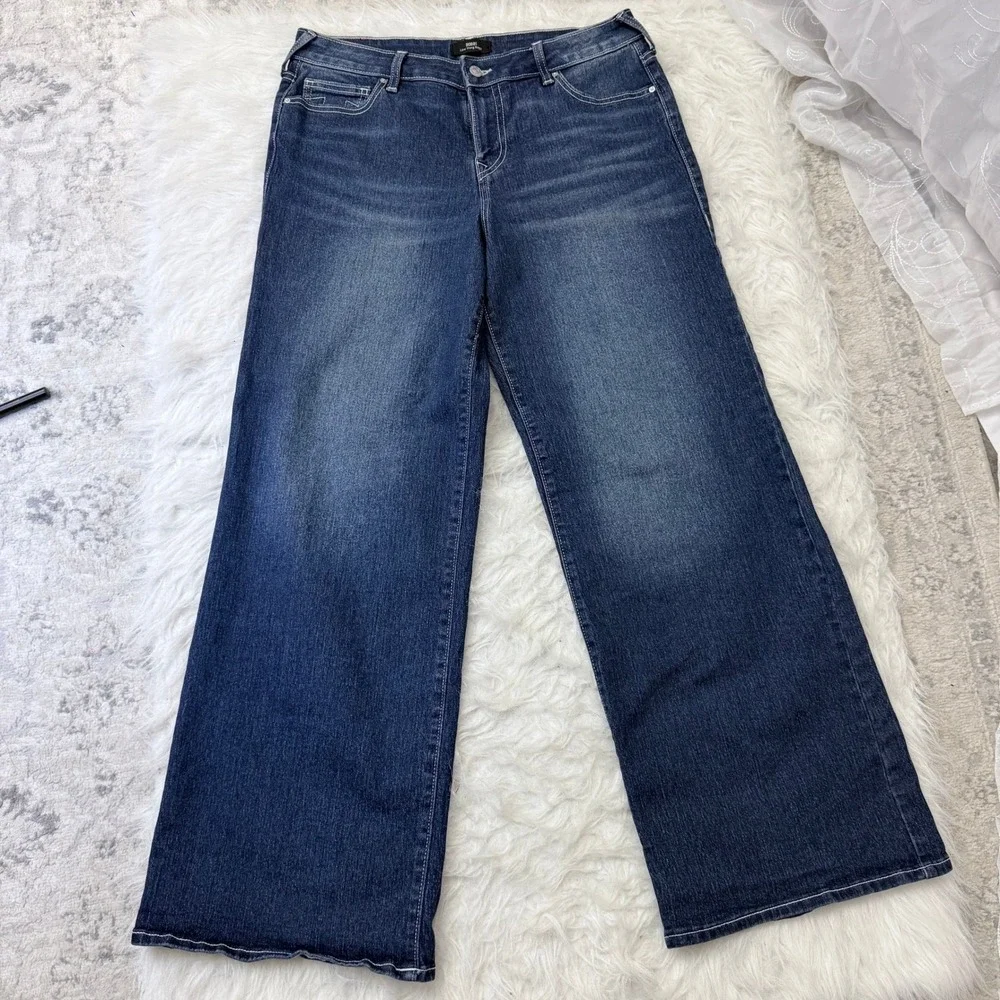 True Religion Bobbi Low Slung Baggy Jeans Mens 30 Dark Wash Wide Leg Y2K Denim